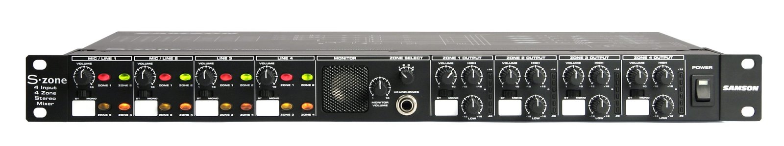 Samson S-ZONE – Mixer Stereo – 4 Zone – 4 Canali