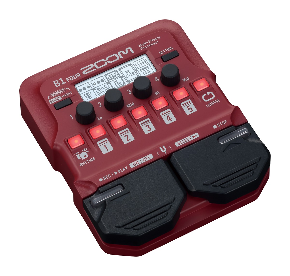 Zoom B1 FOUR – pedaliera multieffetto, amp-simulator per basso