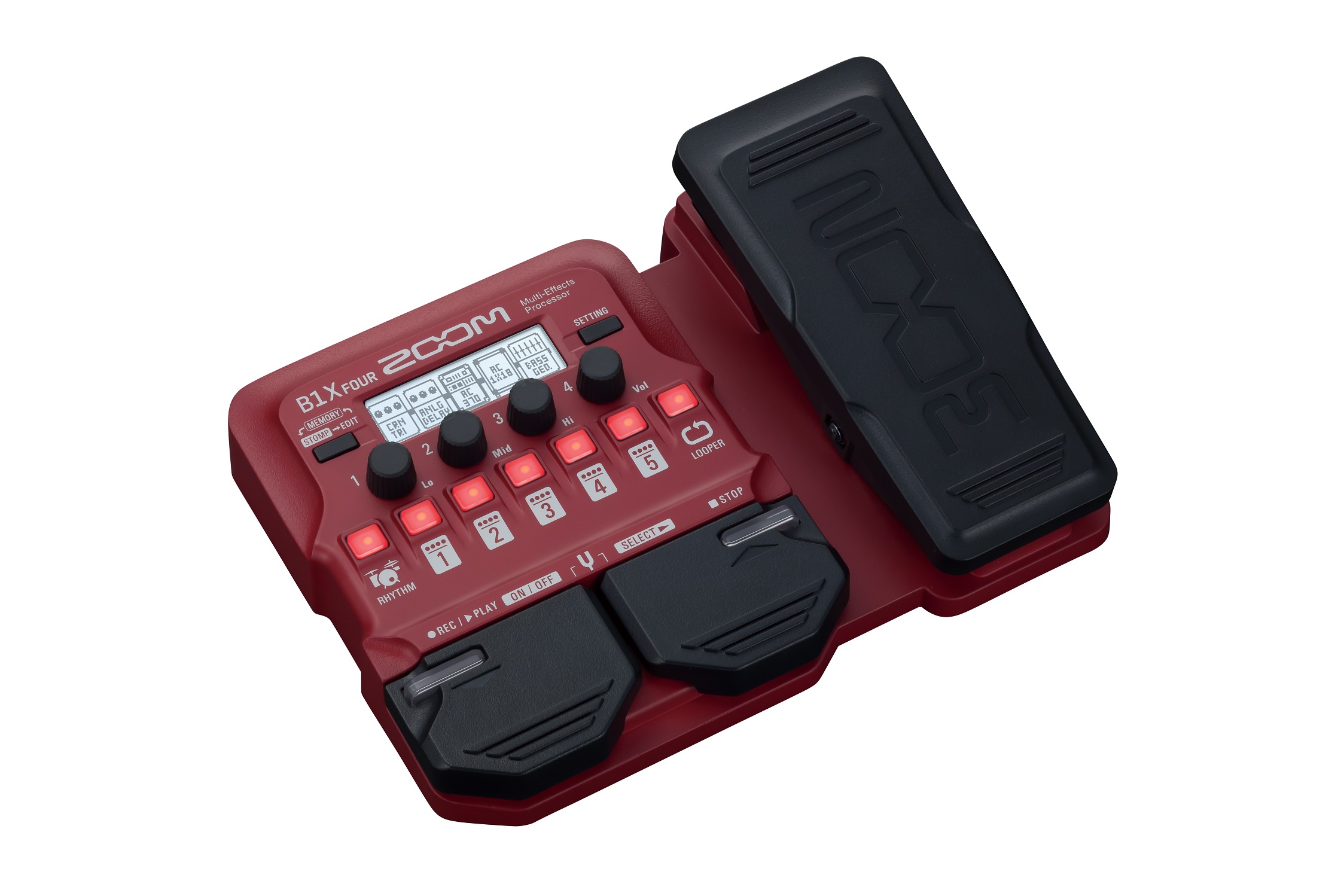 Zoom B1X FOUR – pedaliera multieffetto, amp-simulator per basso con pedale d’espressione