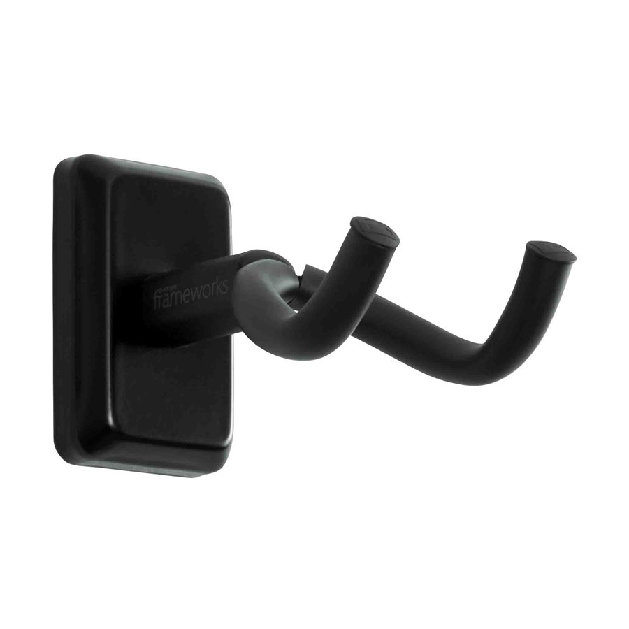 Gator Frameworks GFW-GTR-HNGRBLK Supporto a muro per chitarra con piastra nera