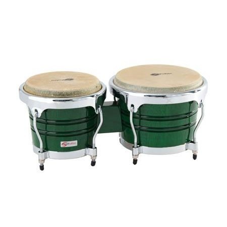 Soundsation Bongos soundsation sb02-jg  7″+8″ jungle green hw-ch