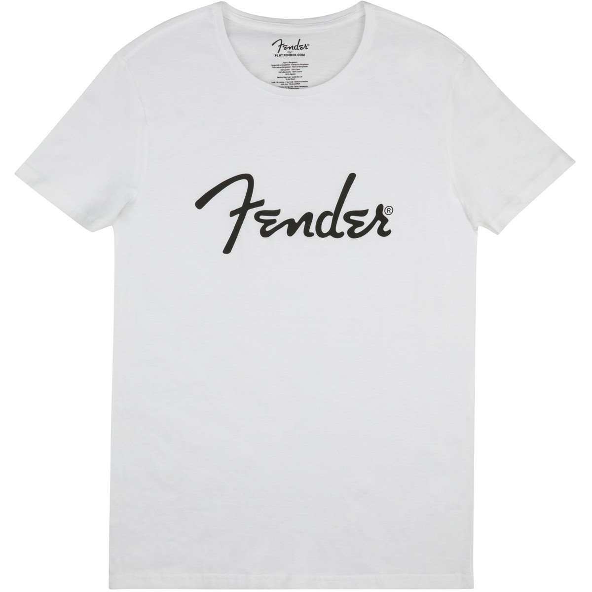 Fender T-shirt Fender® Spaghetti Logo da uomo White Small
