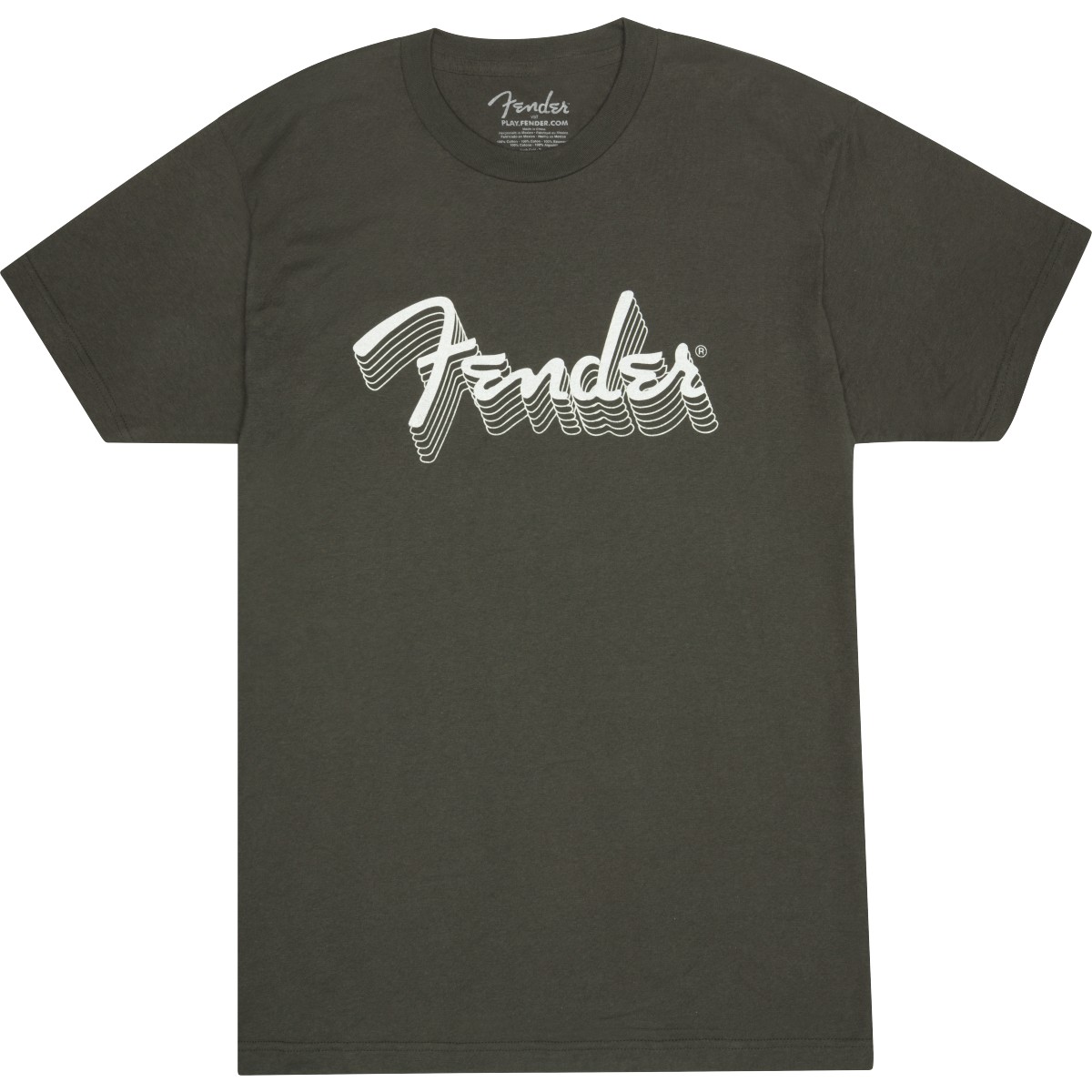 Fender T-shirt Fender color carbone, riflettente, XXL
