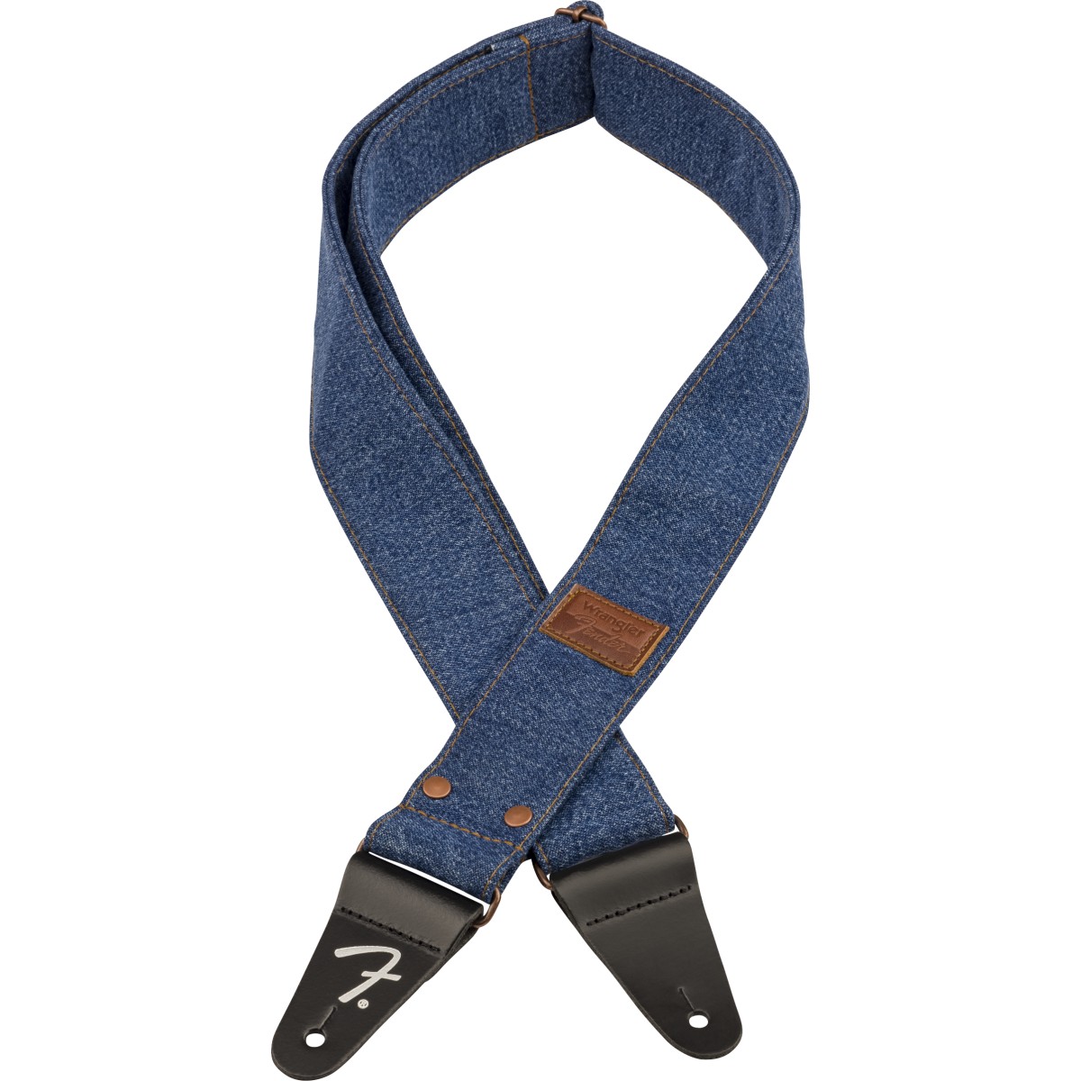 Fender Tracolla in denim rivettato Fender® x Wrangler®, Indigo