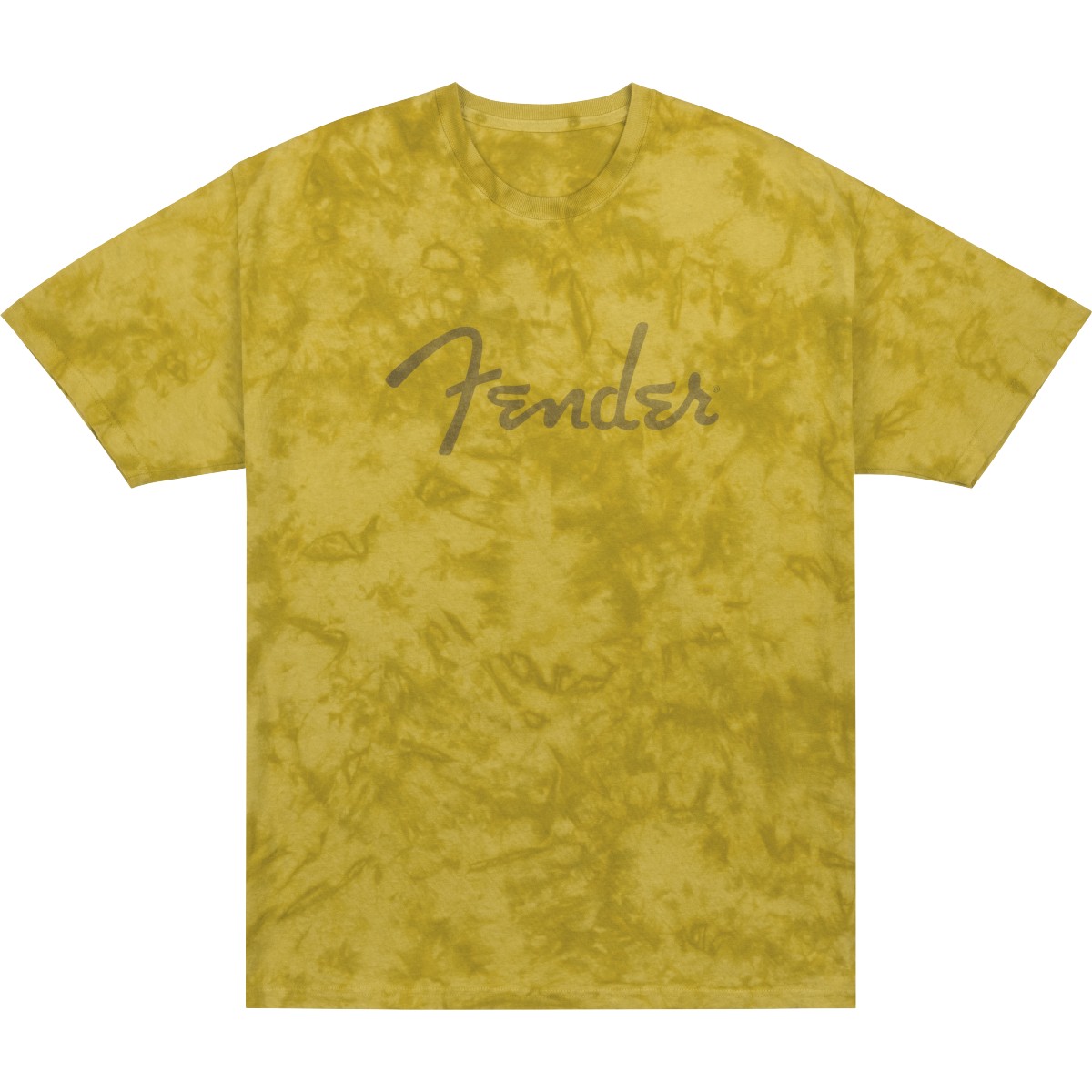 Fender T-shirt Fender® Spaghetti Logo Tie-Dye, senape, XL