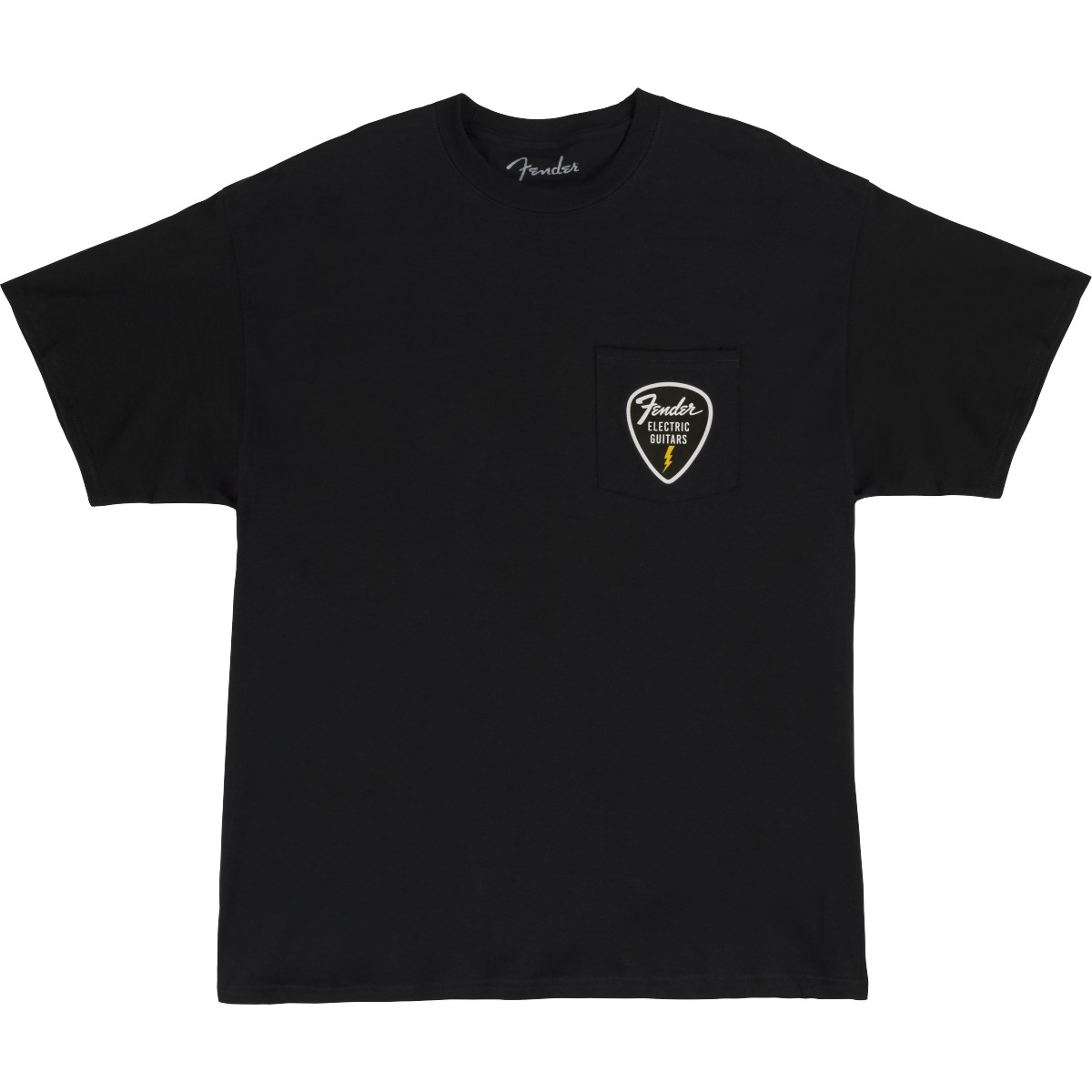 Fender T-shirt fender pick patch pocket tee, Black, XL
