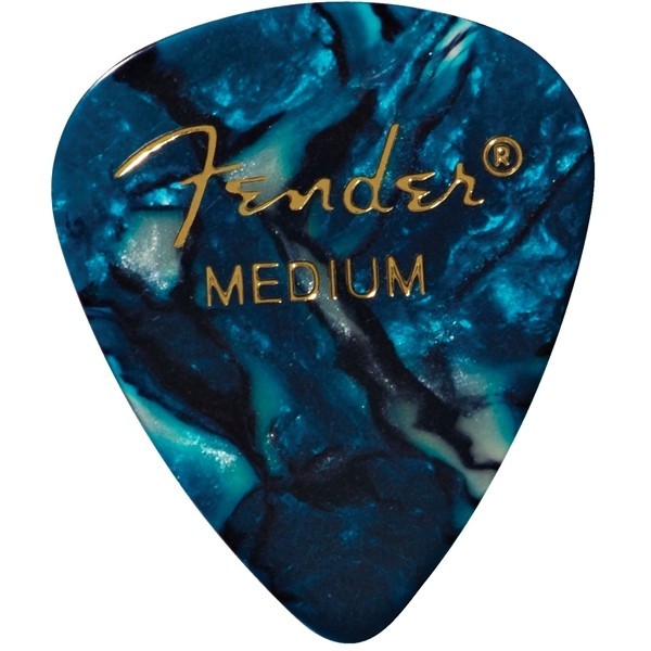 Fender Plettri Premium Celluloid 351 Shape Medium Ocean Turquoise Confezione da 12