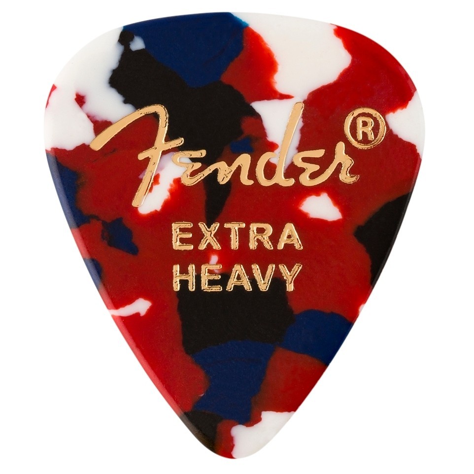Fender 351 plettri Shape Premium, extra pesanti, coriandoli, 12 pezzi