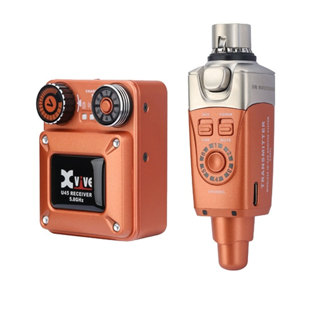 XVive U45 Orange In-Ear Monitor Wireless System
