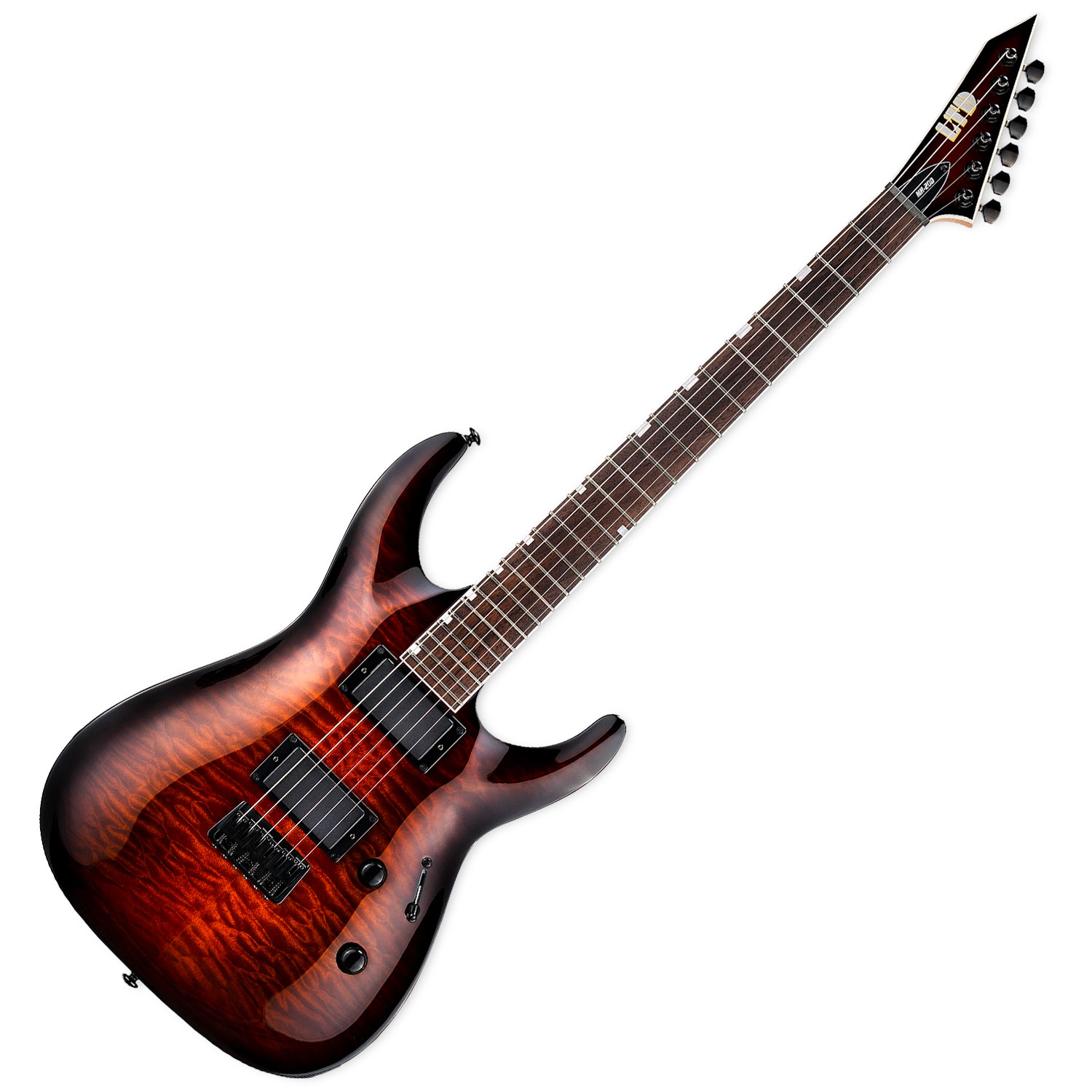 ESP LTD MH-200HT QM Dark Brown Sunburst